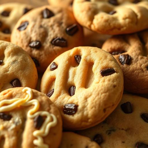 Imagem ilustrativa de diversos cookies apetitosos.